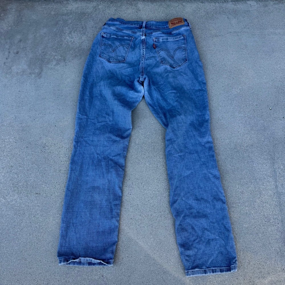 Levi's 505 Straight Leg Jeans Women 4 Medium Wash Blue Denim Mid‎ Rise Pants
